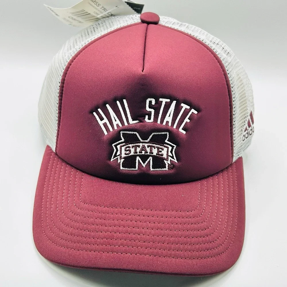 Mississippi State Bulldogs Adidas Hail State Foam Trucker Hat Cap Snapback NCAA